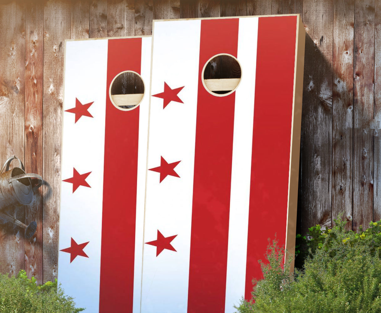 "Washington DC Flag" Cornhole Boards
