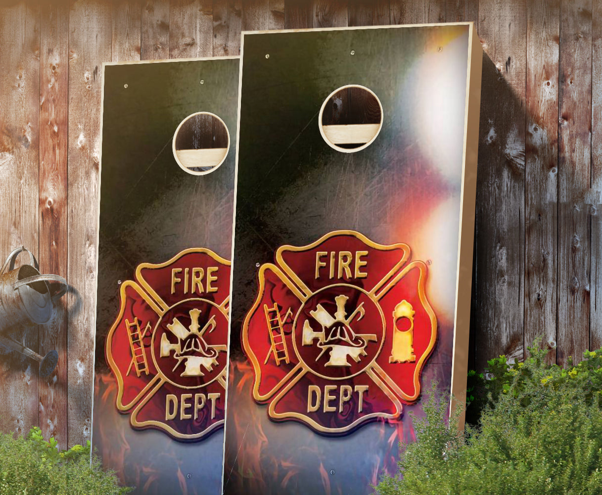 "Fire Badge" Cornhole Boards