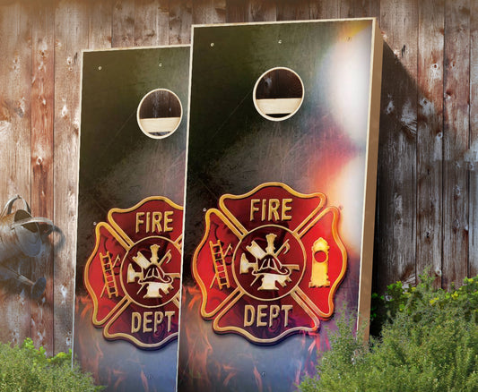 "Fire Badge" Cornhole Boards