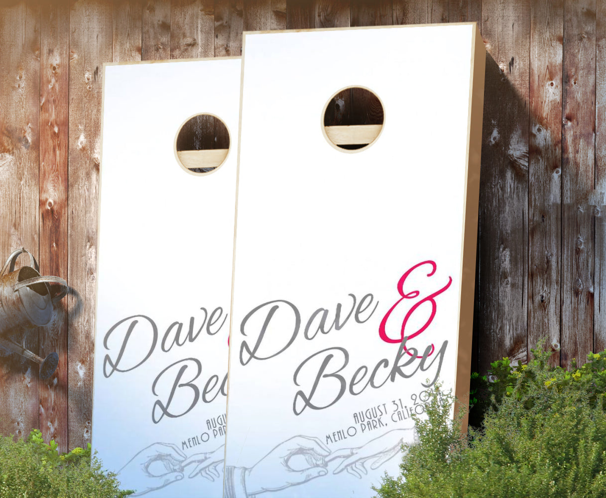 "Wedding Hand" Personalized Cornhole Boards