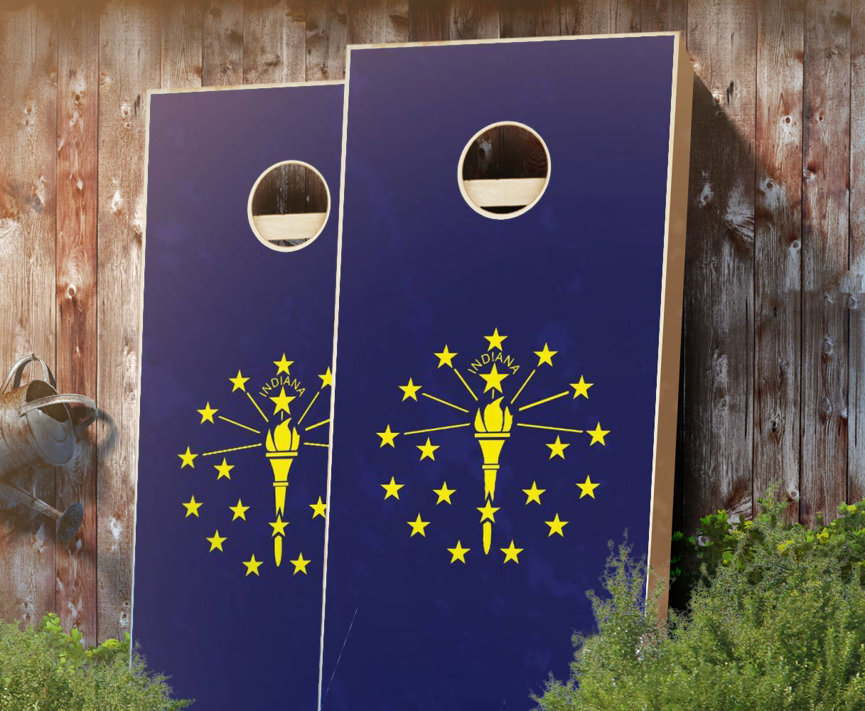 "Indiana Flag" Cornhole Boards