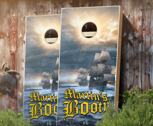 "Pirate Ship" Cornhole Boards
