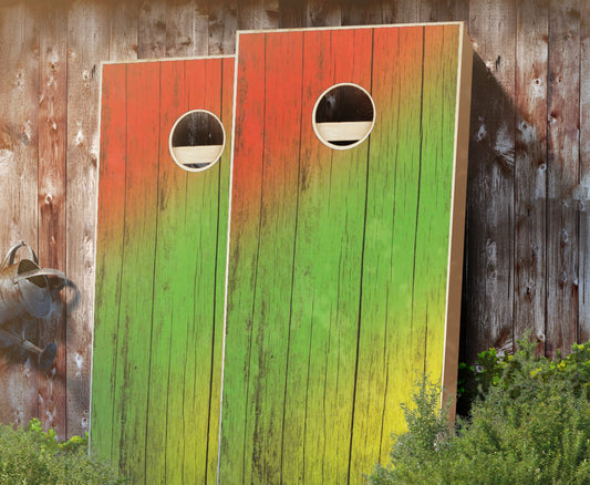 "Rasta Grain" Cornhole Boards
