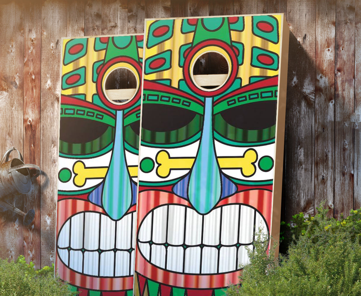 "Tiki Color" Cornhole Boards