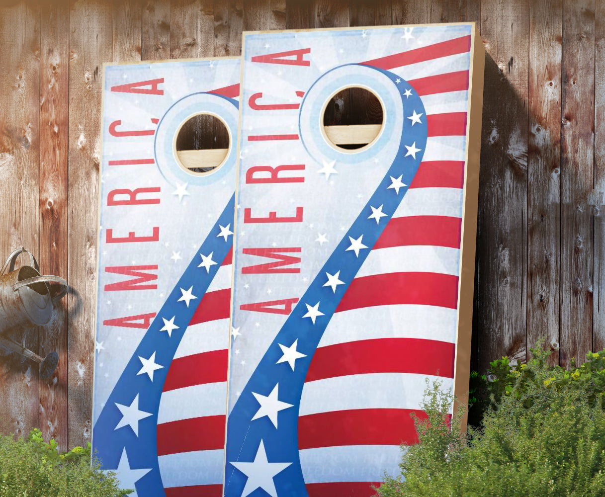 "USA Shooting Star" Cornhole Boards
