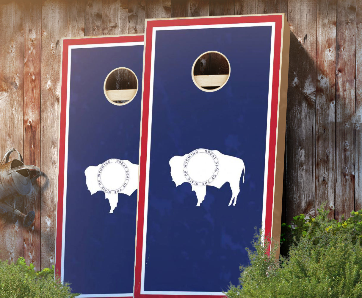 "Wyoming Flag" Cornhole Boards