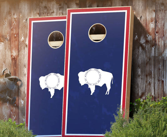 "Wyoming Flag" Cornhole Boards