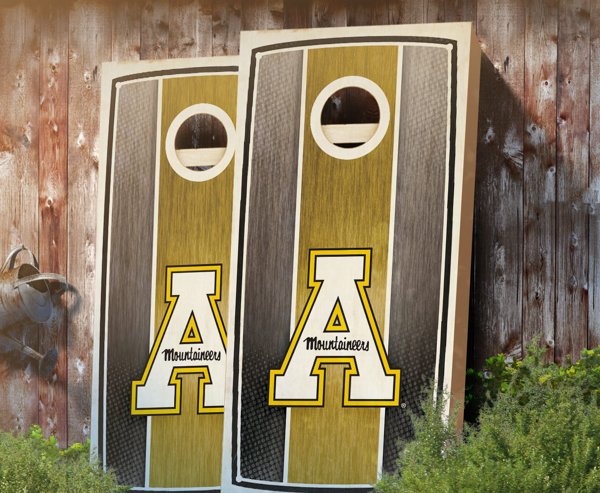 "Appalachian State Stained Stripe" Cornhole Boards