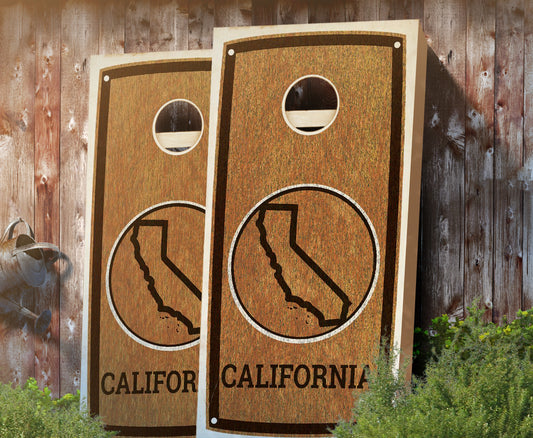 "California" State Stained Cornhole Board