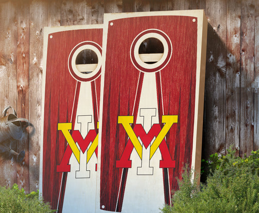 "VMI Stained Pyramid" Cornhole Boards