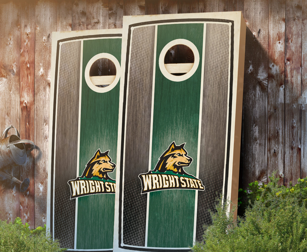 "Wright State Stained Stripe" Cornhole Boards
