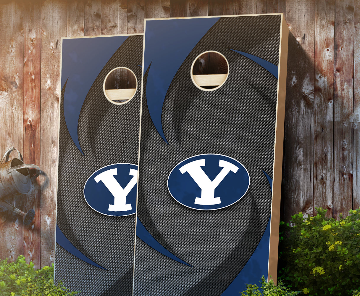 "BYU Swoosh" Cornhole Boards