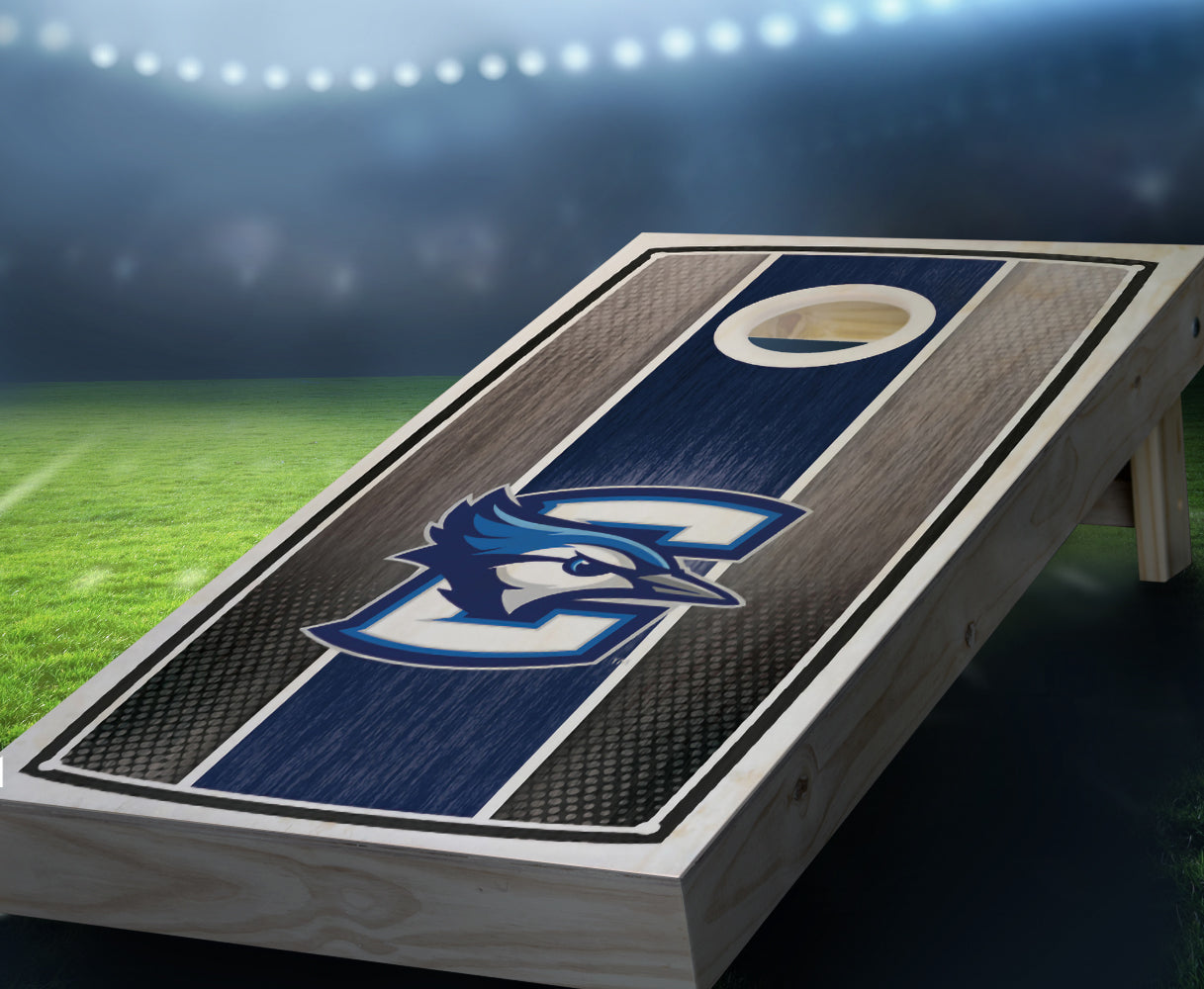 "Creighton Stained Stripe" Cornhole Boards