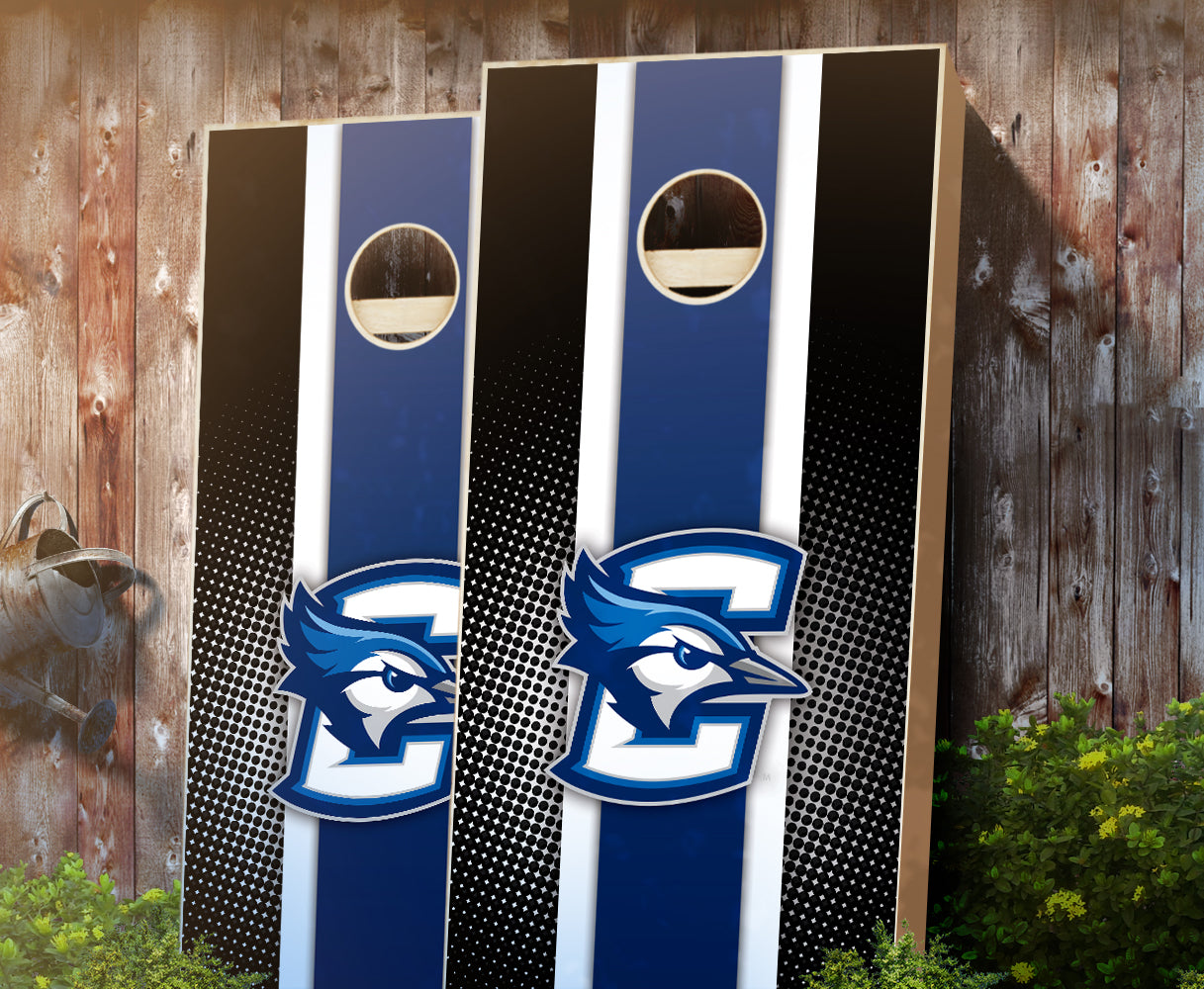 "Creighton Striped" Cornhole Boards