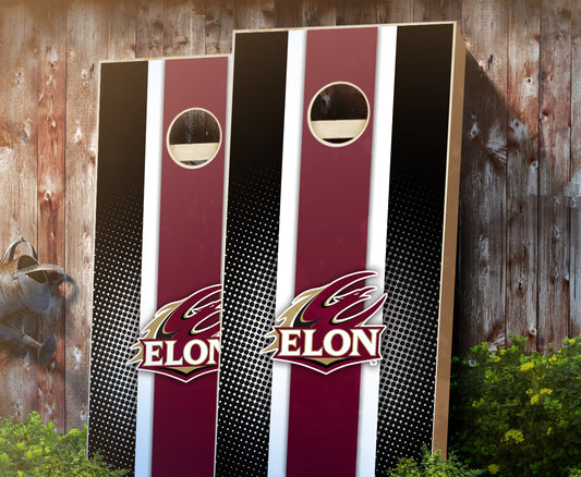 "Elon Striped" Cornhole Boards