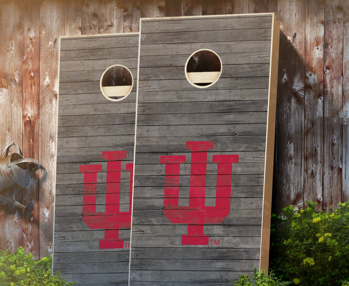 "Indiana Distressed" Cornhole Boards