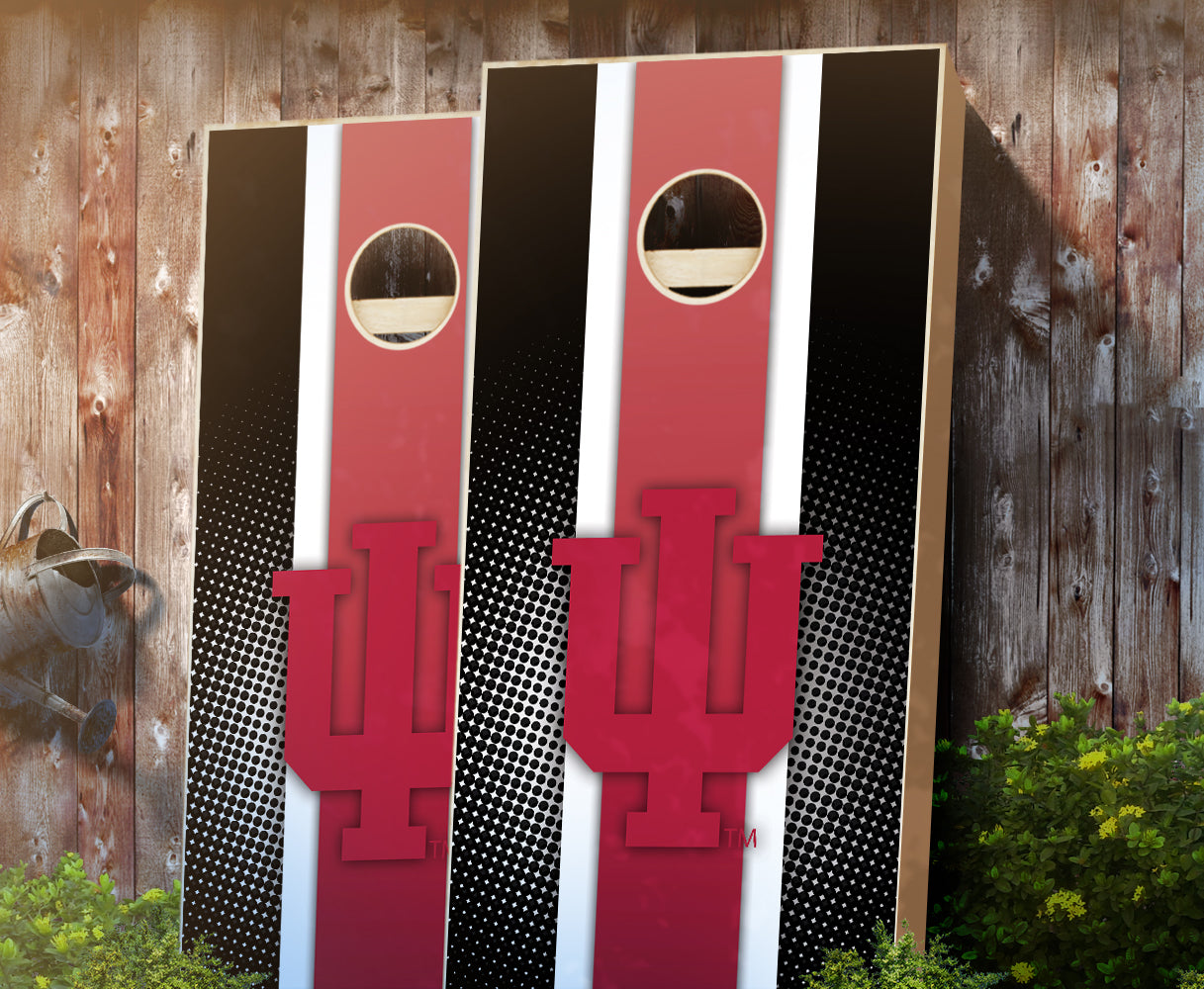 "Indiana Striped" Cornhole Boards