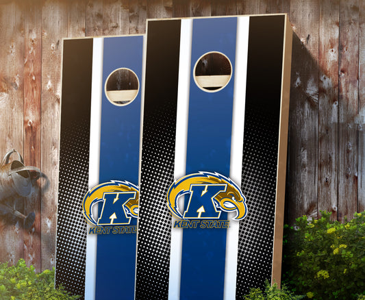 "Kent State Striped" Cornhole Boards