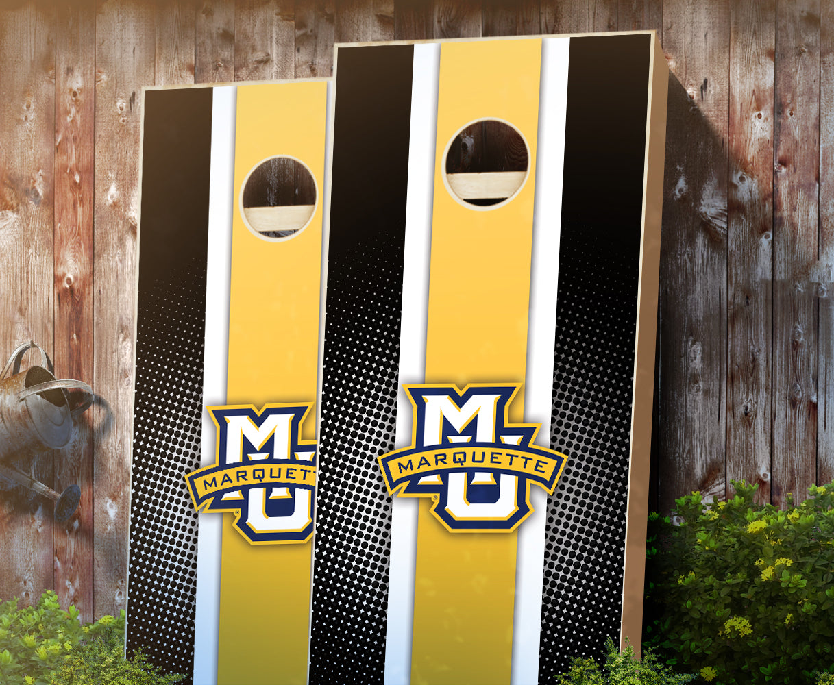 "Marquette Striped" Cornhole Boards