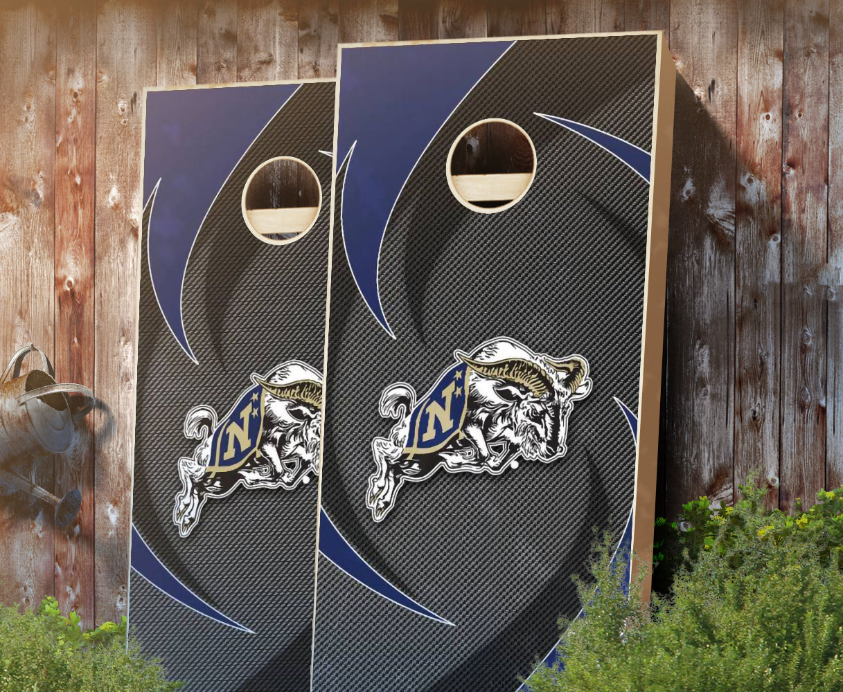 "Navy Swoosh" Cornhole Boards
