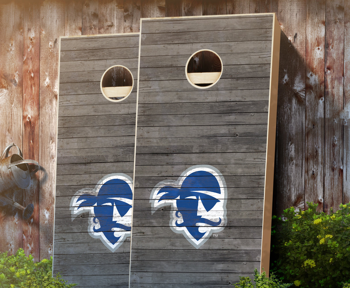 "Seton Hall Distressed" Cornhole Boards