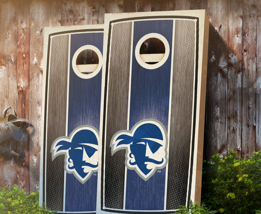 "Seton Hall Stained Stripe" Cornhole Boards