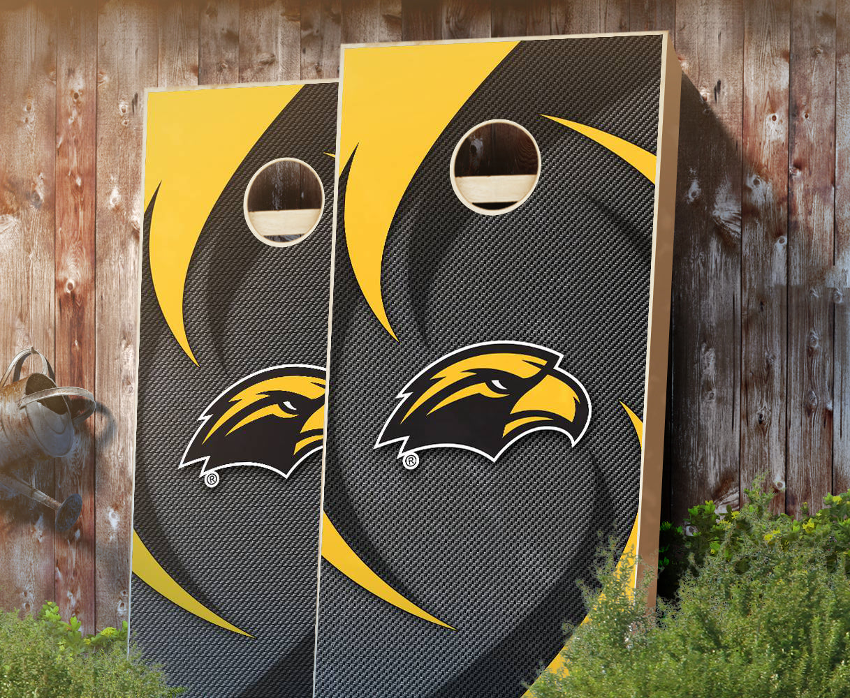 "Southern Miss Swoosh" Cornhole Boards