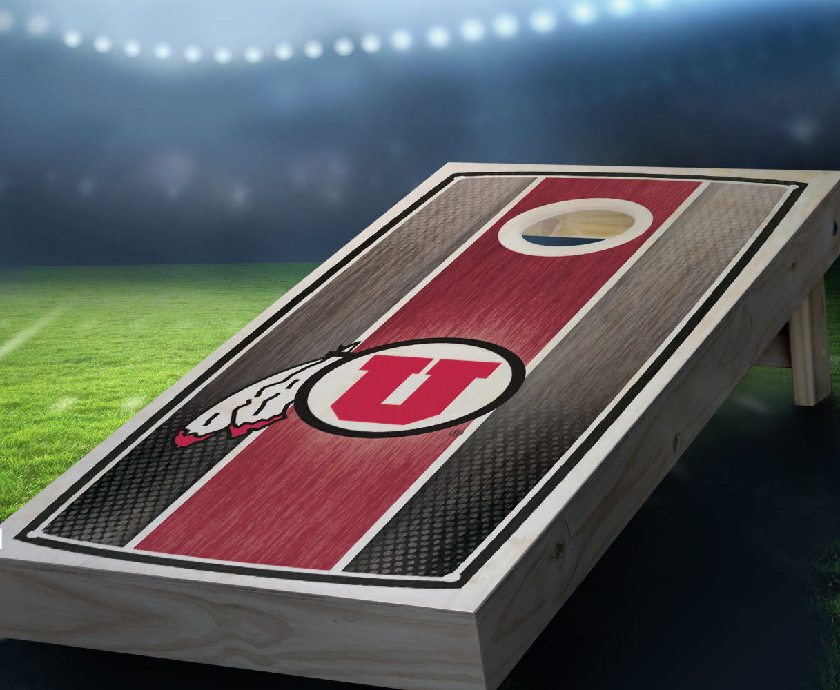 "Utah Stained Stripe" Cornhole Boards