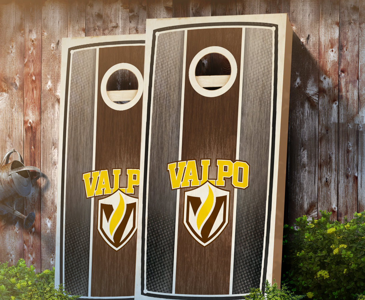 "Valparaiso Stained Stripe" Cornhole Boards