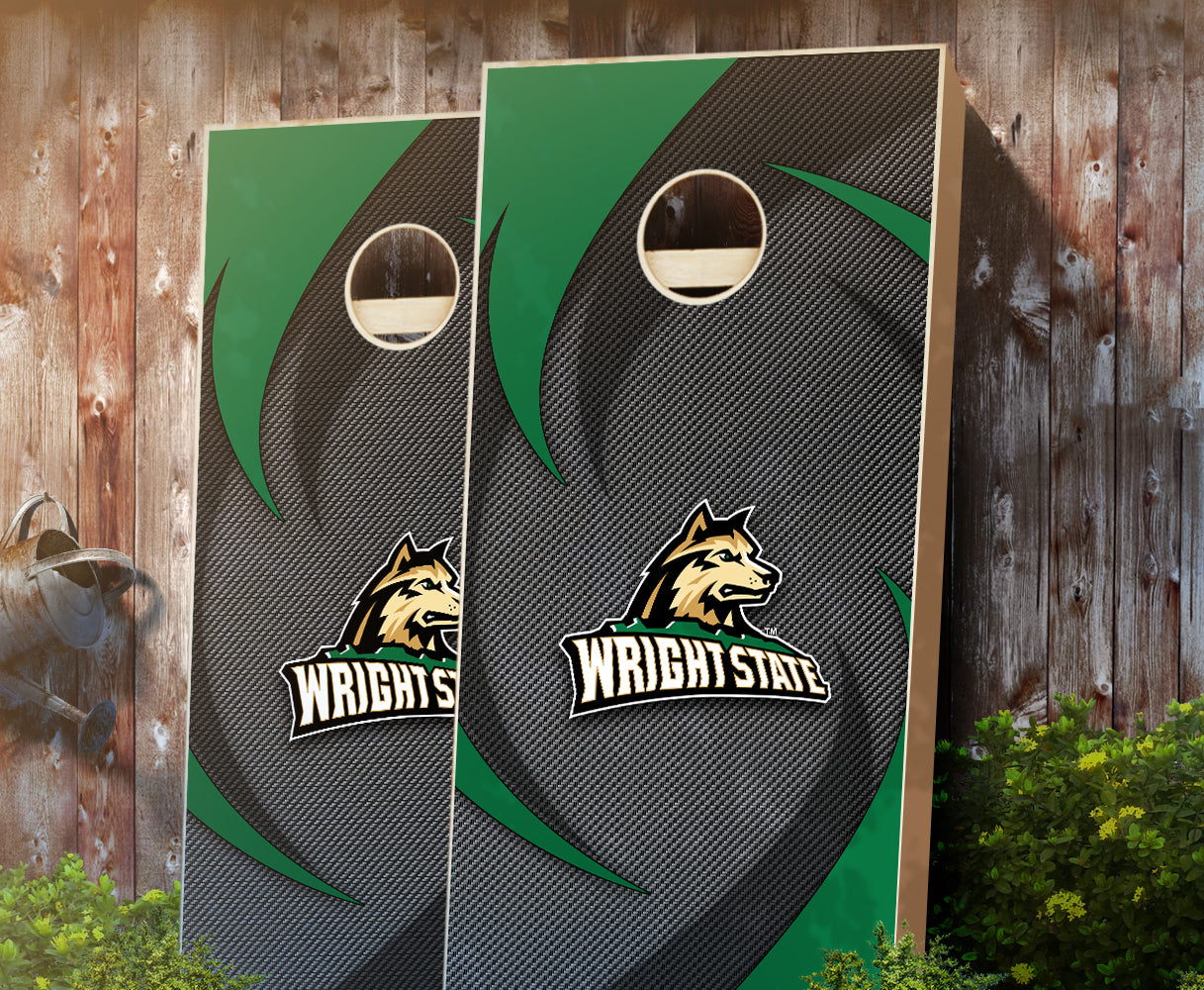"Wright State Swoosh" Cornhole Boards