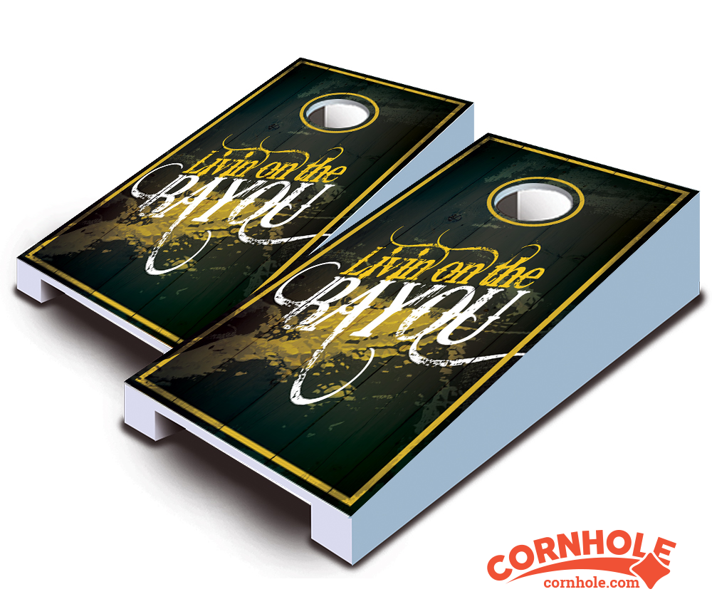 "Livin' on the Bayou" Tabletop Cornhole Boards