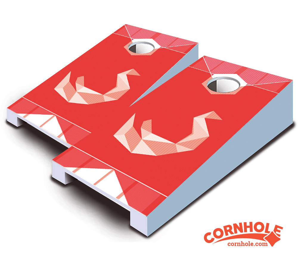 "Red Swan" Tabletop Cornhole Boards