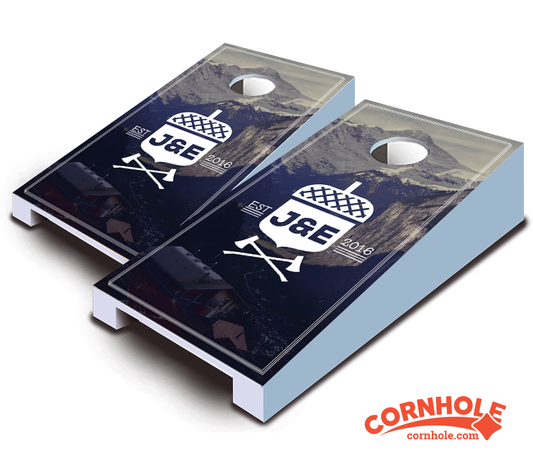 "Wedding Memoir" Personalized Tabletop Cornhole Boards