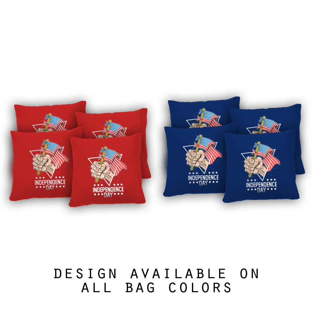 "Independence Day Flag" Cornhole Bags - Set of 8