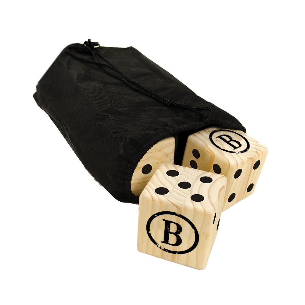 Burned Monogram Lawn Dice Game