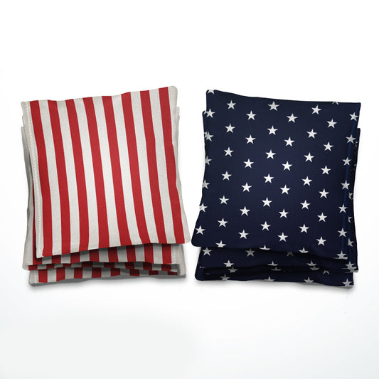 Set of 8 Stars and Stripes Cornhole Bags