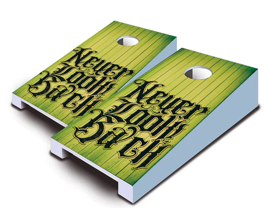 "Never Look Back" Tabletop Cornhole Boards