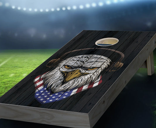 "Patriot Eagle Radio" Cornhole Boards