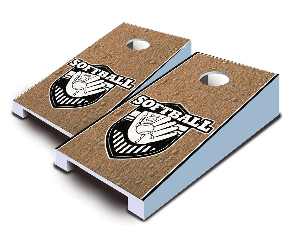 "Softball Badges" Tabletop Cornhole Boards
