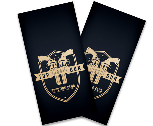 "Top Gun Shooting Club" Cornhole Wrap