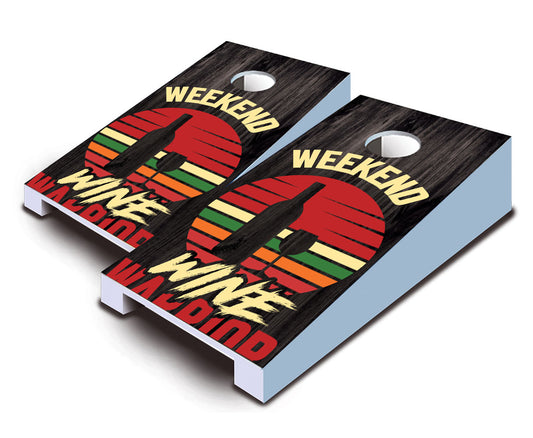 "Weekend Wine Warrior" Tabletop Cornhole Boards