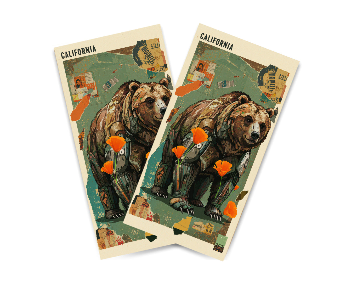 "California - State Mixed Media" Cornhole Wrap