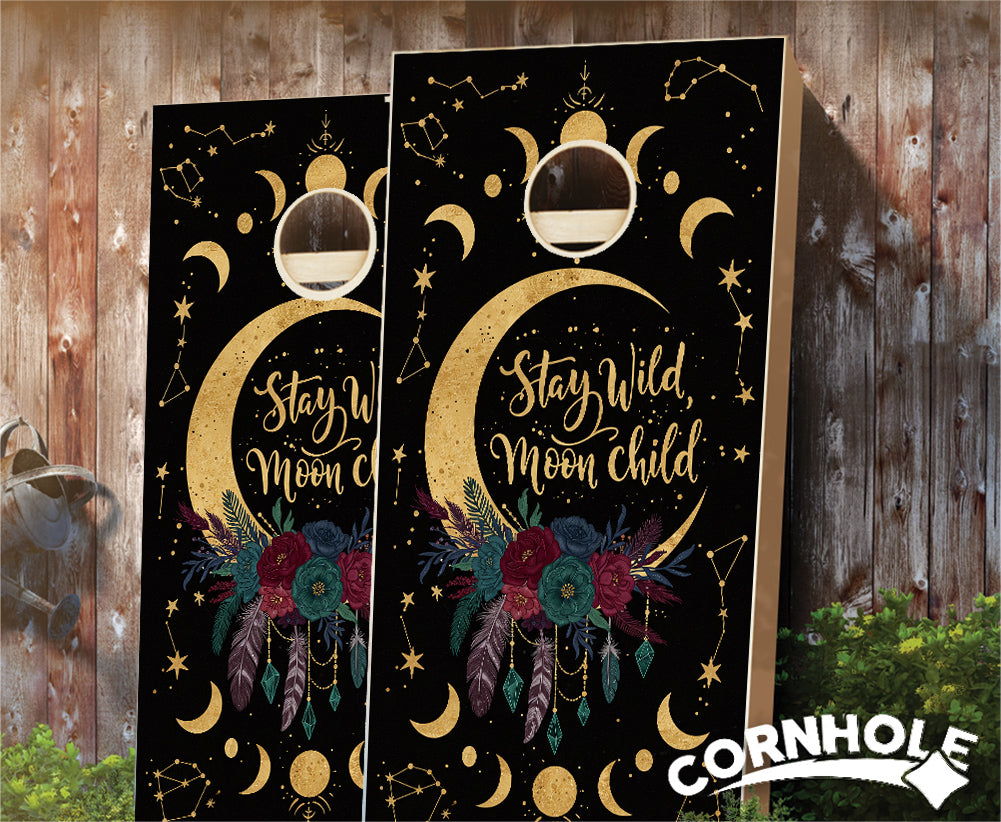 "Stay Wild Moon Child" Cornhole Boards