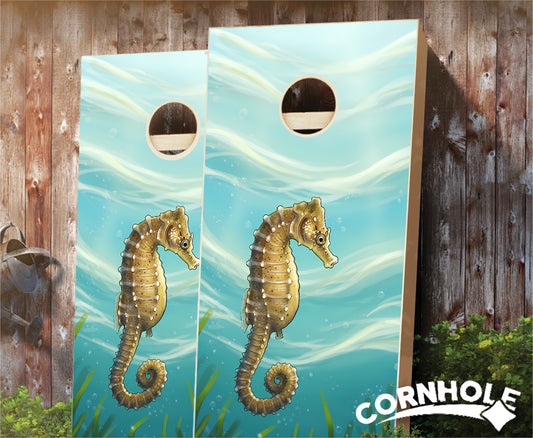 "Seahorse" Cornhole Boards