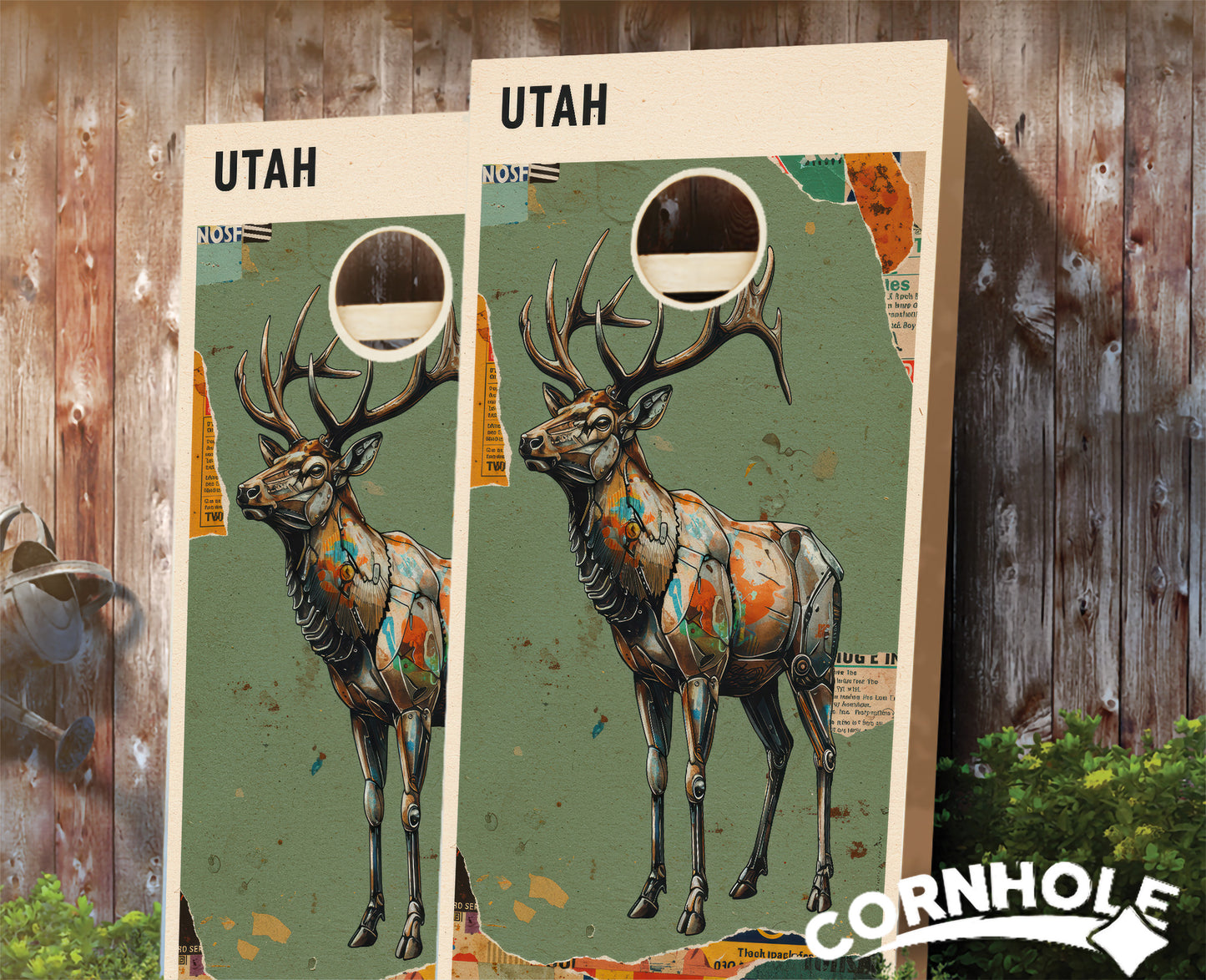 "Utah - State Mixed Media " Cornhole Boards
