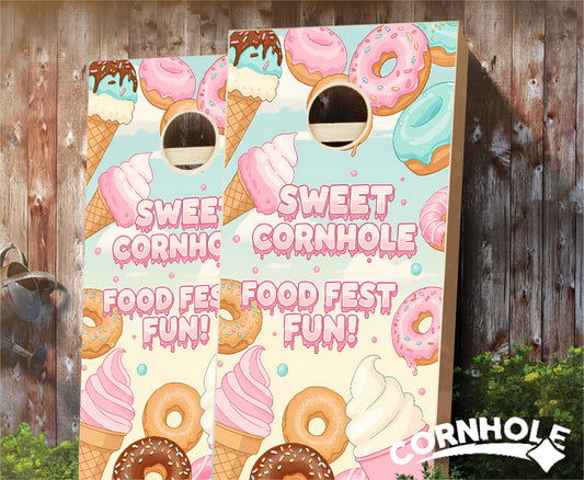 "Sweet Cornhole - FoodFest Fun" Cornhole Boards