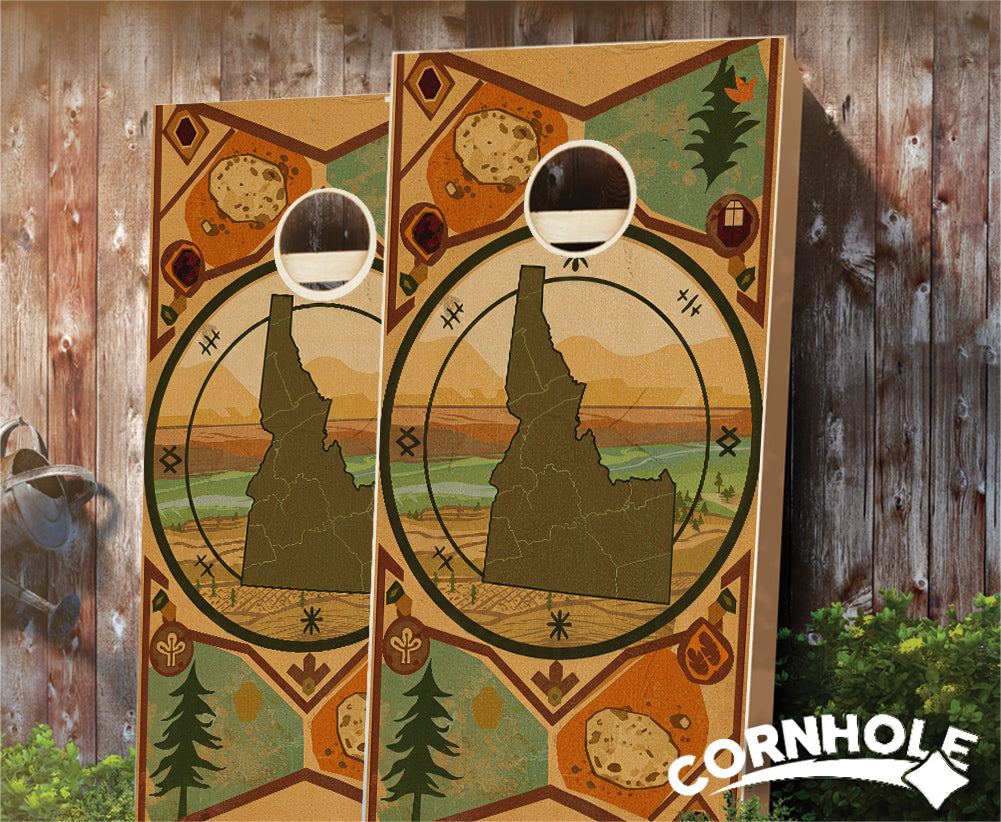 "Idaho - State Wood Homage " Cornhole Boards