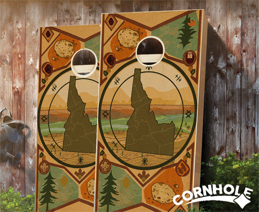 "Idaho - State Wood Homage " Cornhole Boards