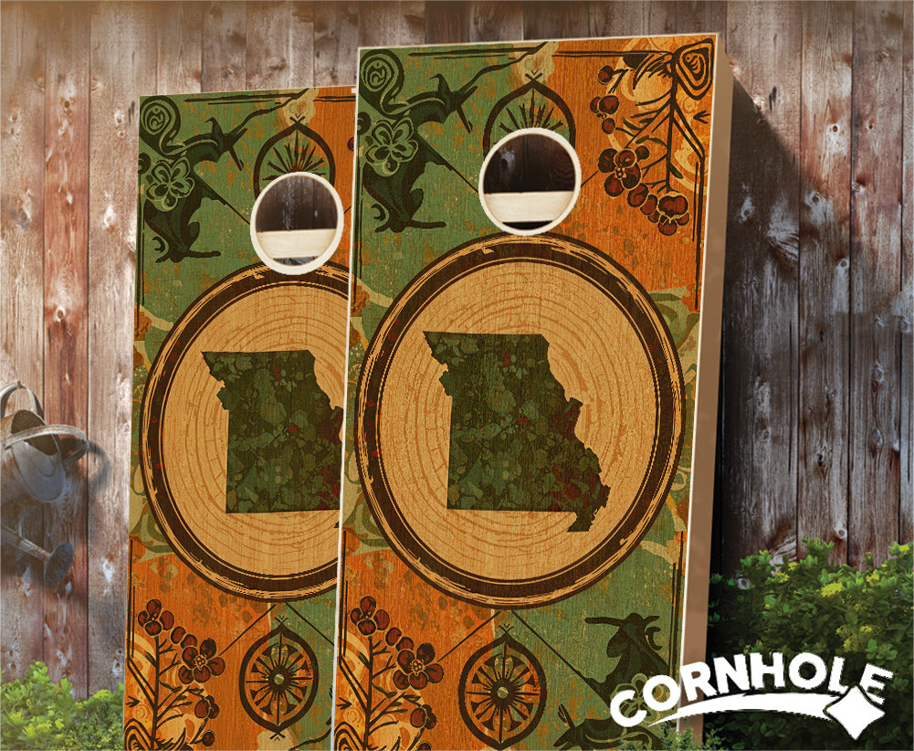 "Missouri - State Wood Homage " Cornhole Boards