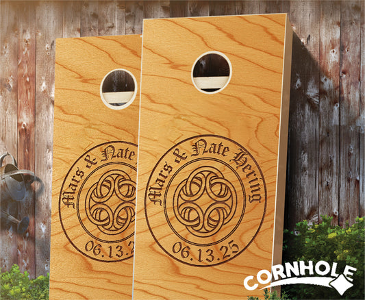 "Celtic Knot Circular" Cornhole Boards